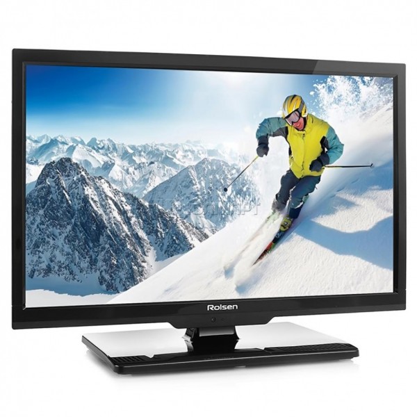 Телевизор LED ROLSEN RL-19E1308T2C "R", 19", HD READY (720p), черный